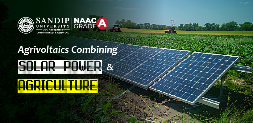 Agrivoltaics system with solar panels over crops