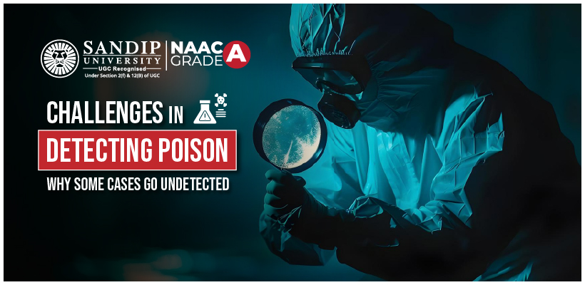 Forensic toxicologist analysing biological samples to detect poison in a forensic laboratory