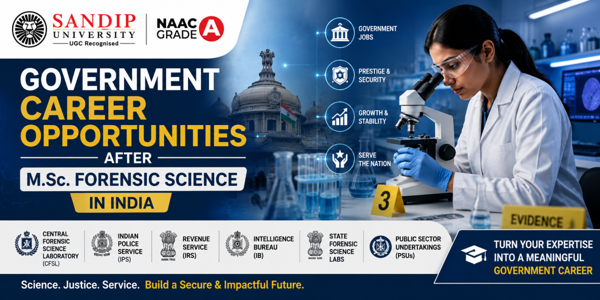 Government career opportunities after M.Sc. Forensic Science