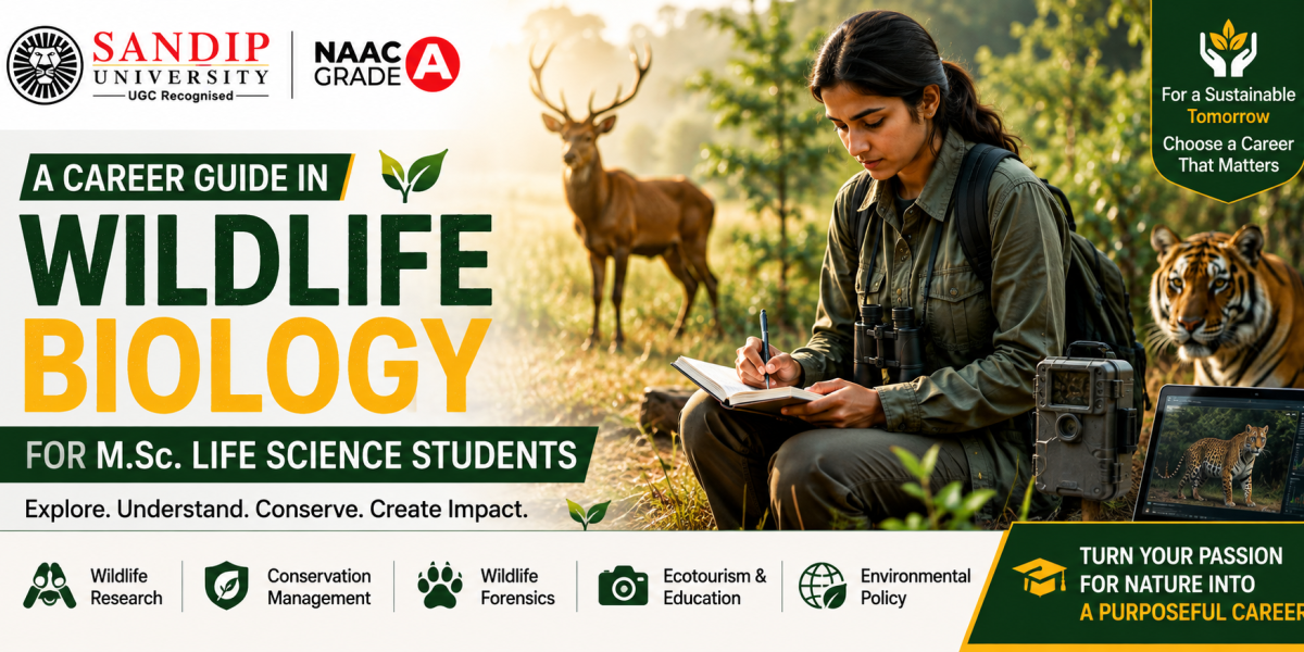 Wildlife biologist conducting field research for wildlife conservation in India